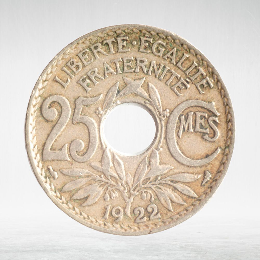 France, 25 Centimes 1922 - Edmond-Émile Lindauer, VF