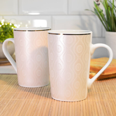 Набор кружек 2шт 435мл "Ажур", Jewel