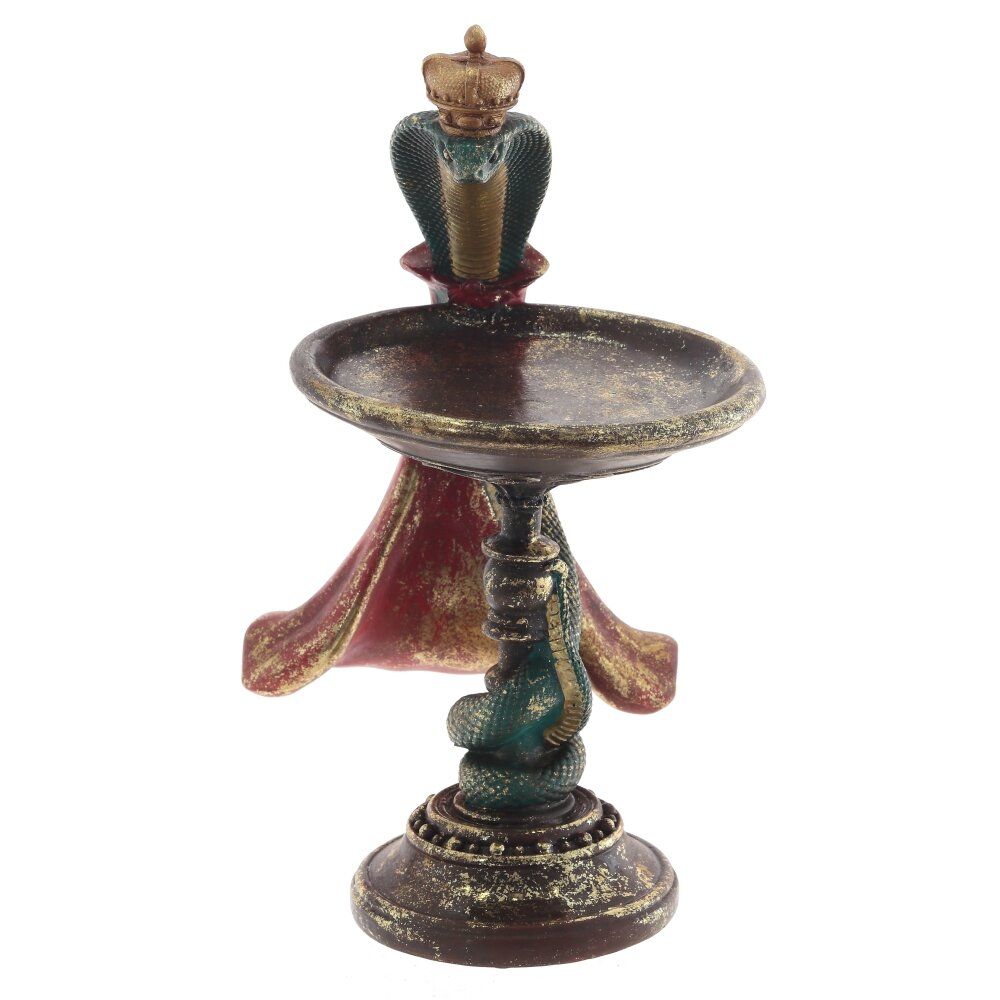 GAEM Изделие декоративное "Змея с блюдом", D 15 см, L17 W19 H29 см