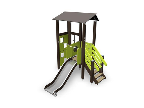 Детская горка «Переправа» с крышей