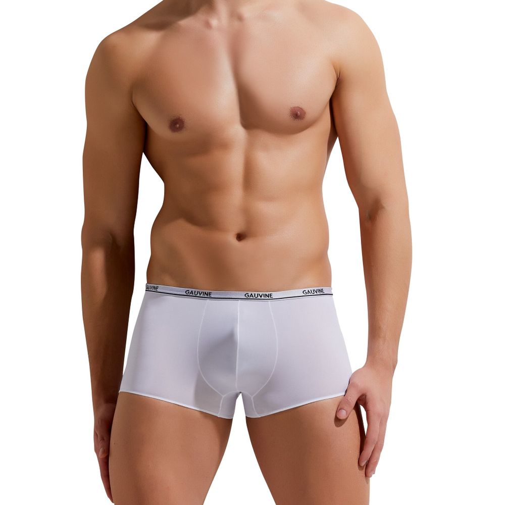 Мужские трусы боксеры белые GAUVINE 3018