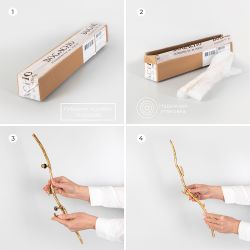 Ручка скоба мебельная Арт Бранч long Амбер