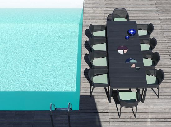 Стол пластиковый раздвижной Rio 210 Extensibile цвет антрацит Nardi Италия