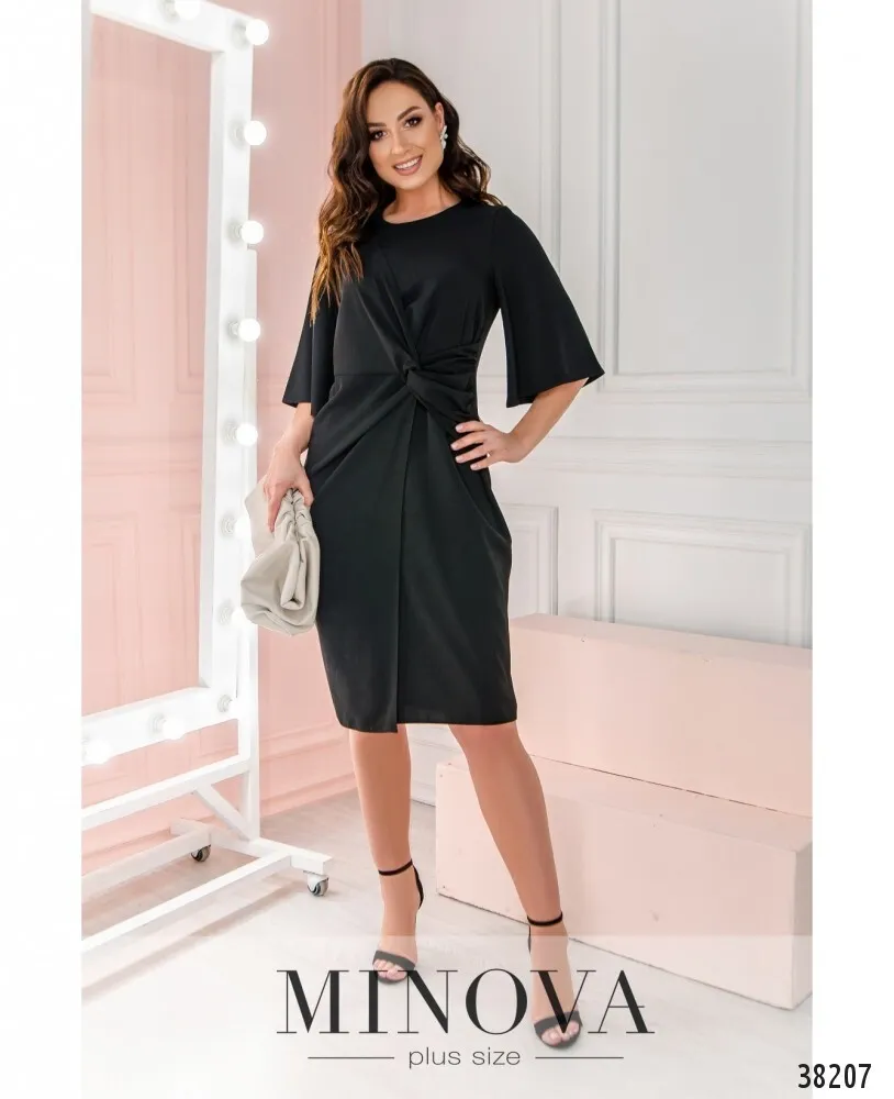 Платье 3136В-черный Minova