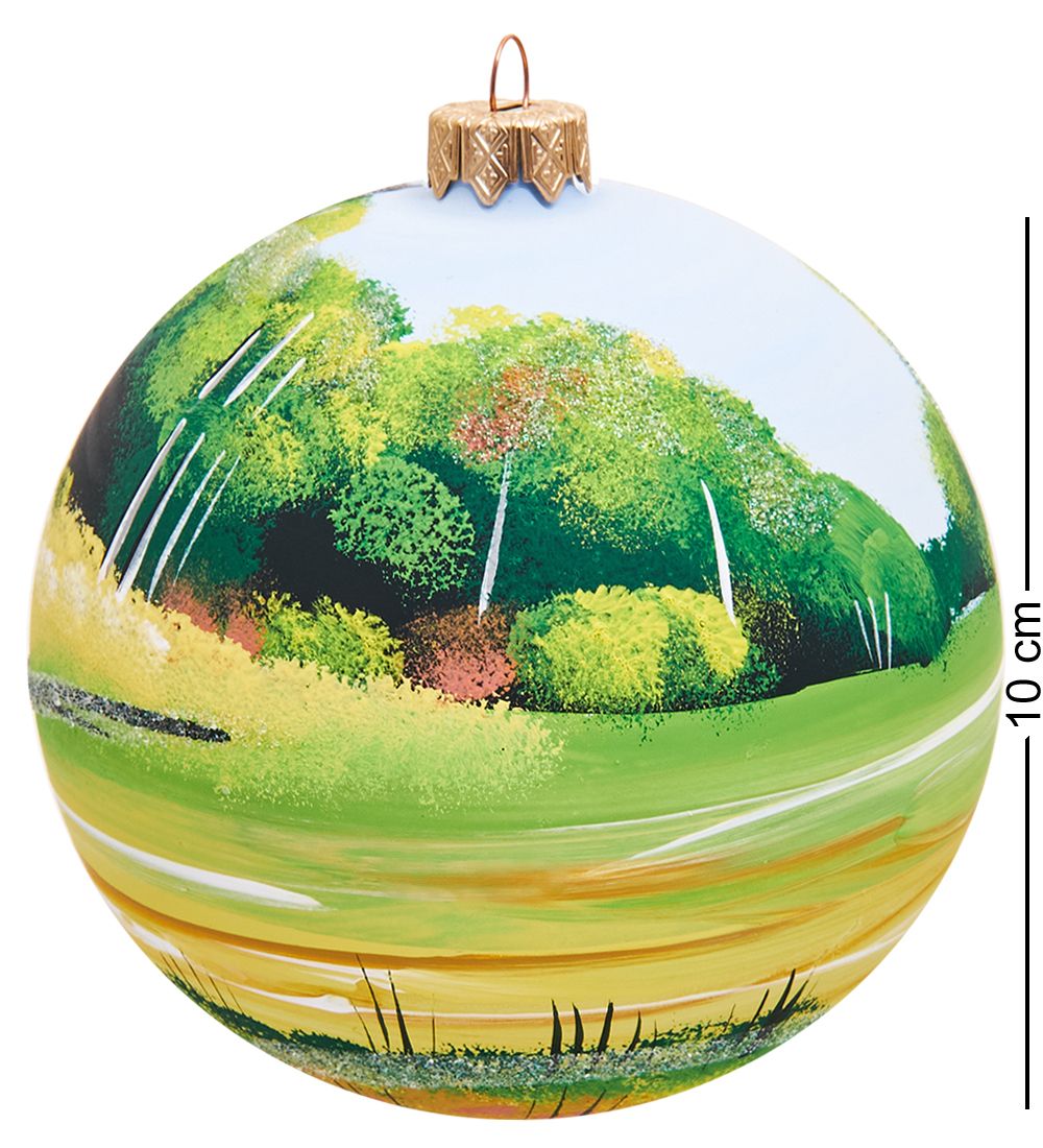 НФШ-1395 Ел. украшение Шар «Берёзовая роща» 100 мм
