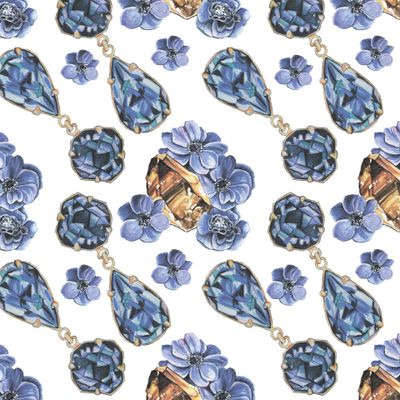 Синие серьги.