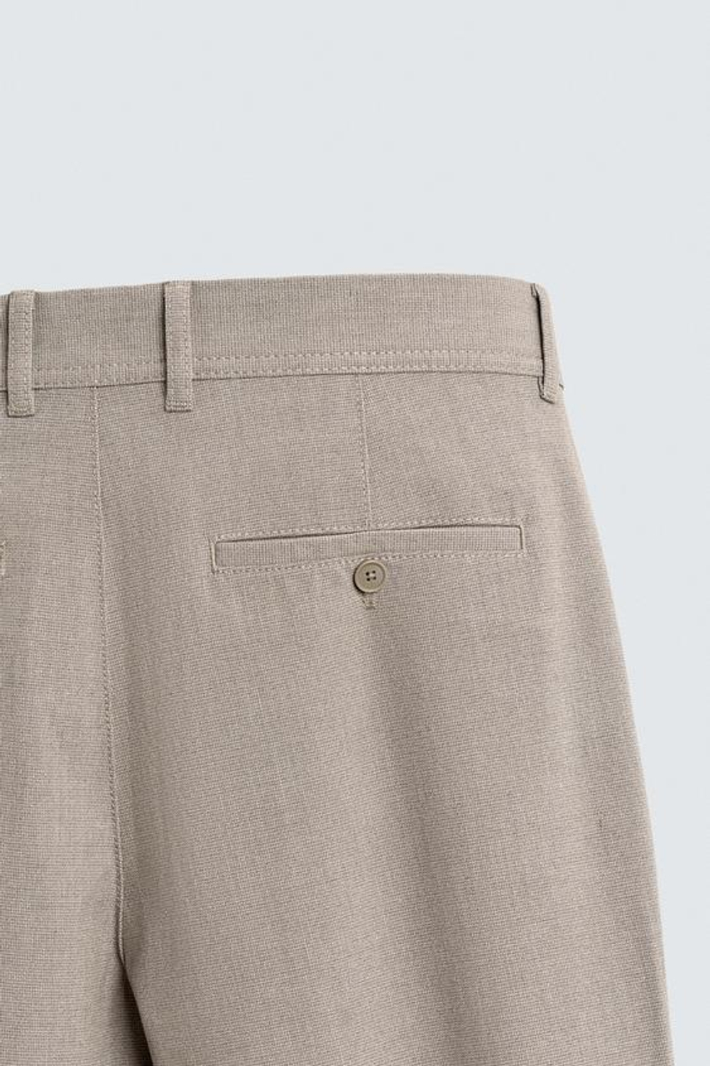 ZARA БРЮКИ ЧИНОС ИЗ КОМФОРТНОЙ РЕЛЬЕФНОЙ ТКАНИ, СВЕТЛЫЙ СЕРО-КОРИЧНЕВЫЙ