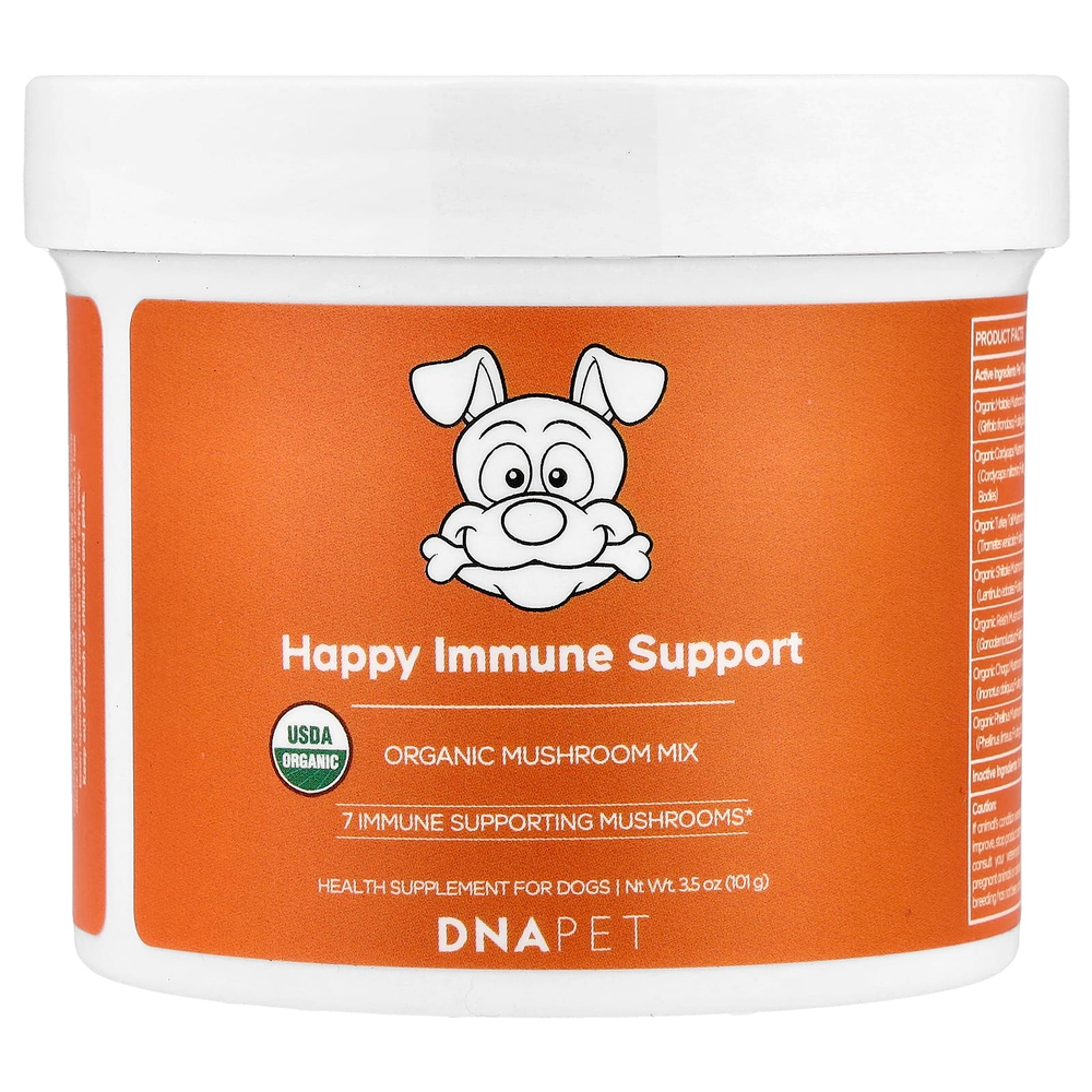 Codeage, ДНК Pet, Happy Immunity, органическая смесь грибов, для собак, 101 г (3,5 унции)