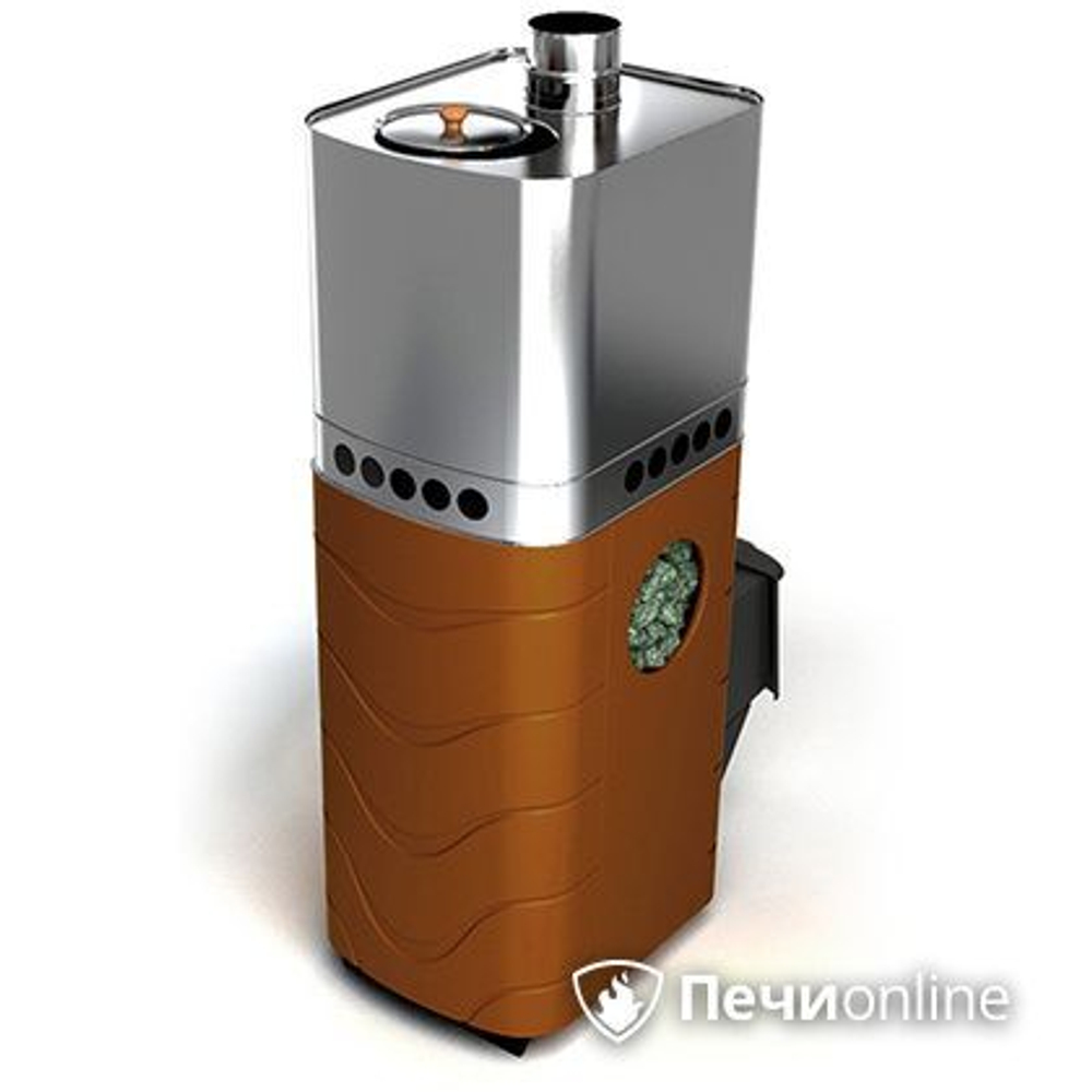 Печь для бани TMF Бирюса 2013 Carbon терракота с закрытой каменкой