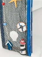 Полка напольная в морском стиле большая 114 см