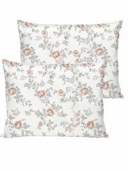 Наволочка комплект 2шт перкаль Сказка "Роза серая" 50x70 см на молнии