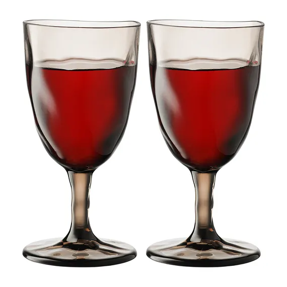 Набор бокалов для вина hollow, 430 мл, серо-коричневый, 4 шт.