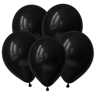 Шар 12" черный пастель/ Black деко