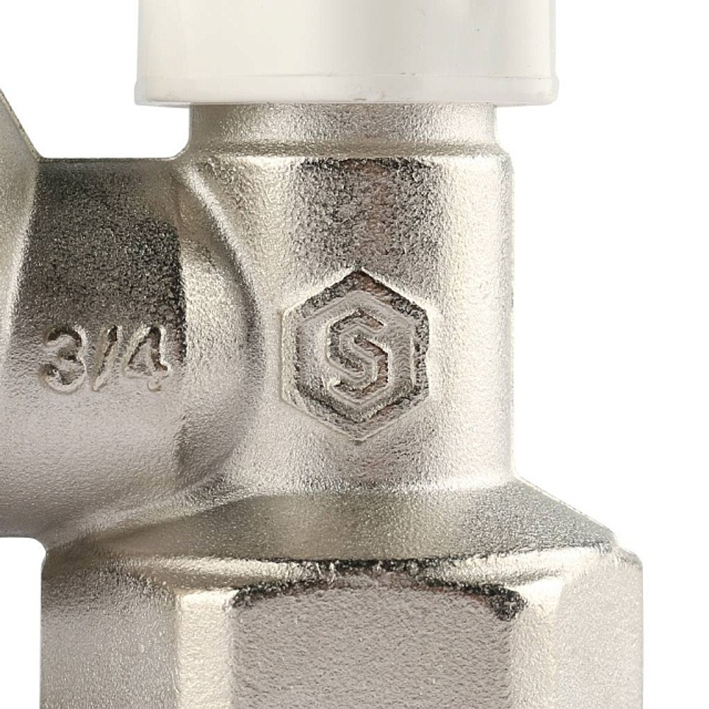 Клапан балансировочный угловой STOUT - 3/4" (ВР/НР-американка, PN10, Tmax 120°C)