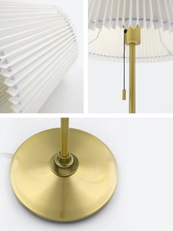 Торшер напольный с абажуром из ткани