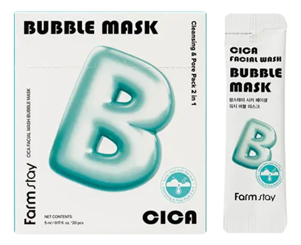 FS Cica Facial Wash Bubble Mask, 5ml Пузырьковая маска для лица с центеллой азиатской