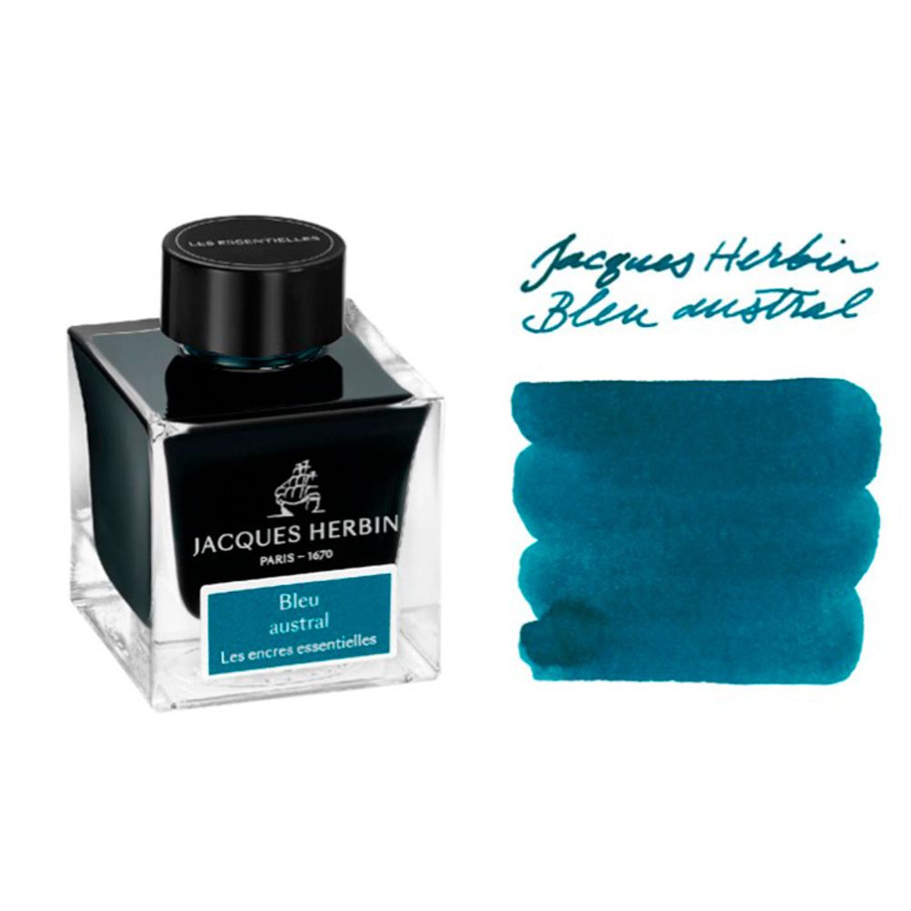 Чернила во флаконе Herbin Prestige 50 мл Bleu austral бирюзовые (13116JT) 1