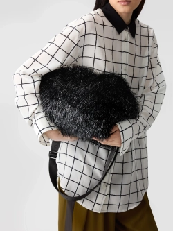 Сумка-майка из пушистой мерцающей ткани OLA OLA