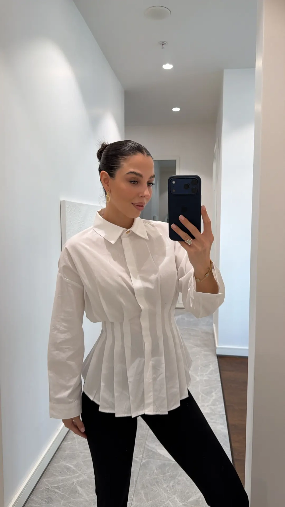 Рубашка из хлопка приталенная