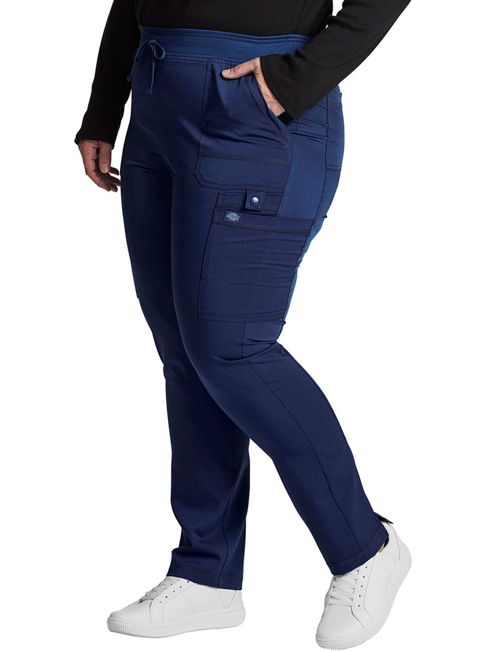 Брюки медицинские женские Dickies DK080 на резинке с кулиской, темно-синий, 44