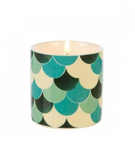 Свеча ароматическая в керамике Зеленый чай и бергамот, Wax Lyrical