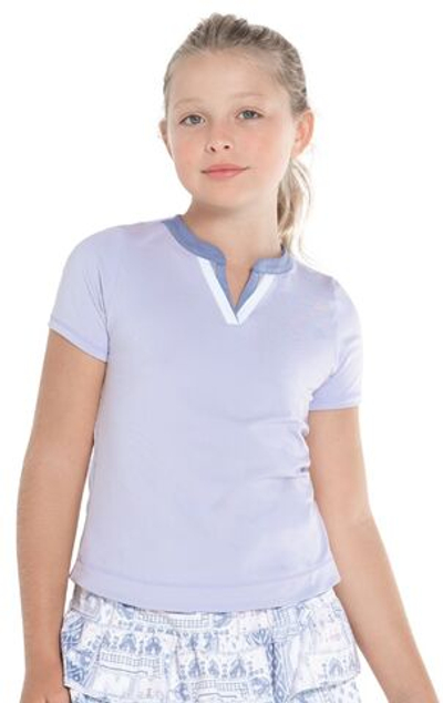 Футболка для девочки Lucky in Love All About Ikat Double V Short Sleeve Top - Purple