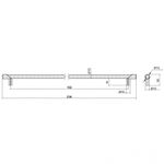 Ручка-скоба 192мм, отделка никель глянец шлифованный