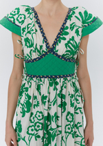 Платье "Зелёный сад", зелёный