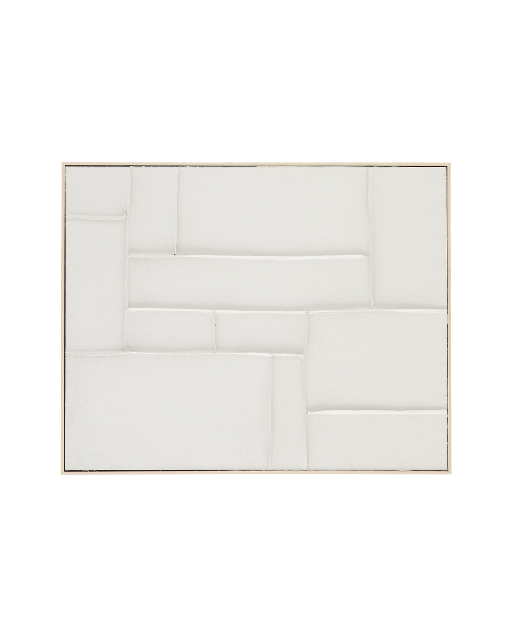 Klis Картина из белого льна с геометрическими фигурами, 80 х 100