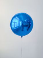 Шар А 3D СФЕРА Б/РИС 16" Металлик Blue (Синий) (БГ-19)