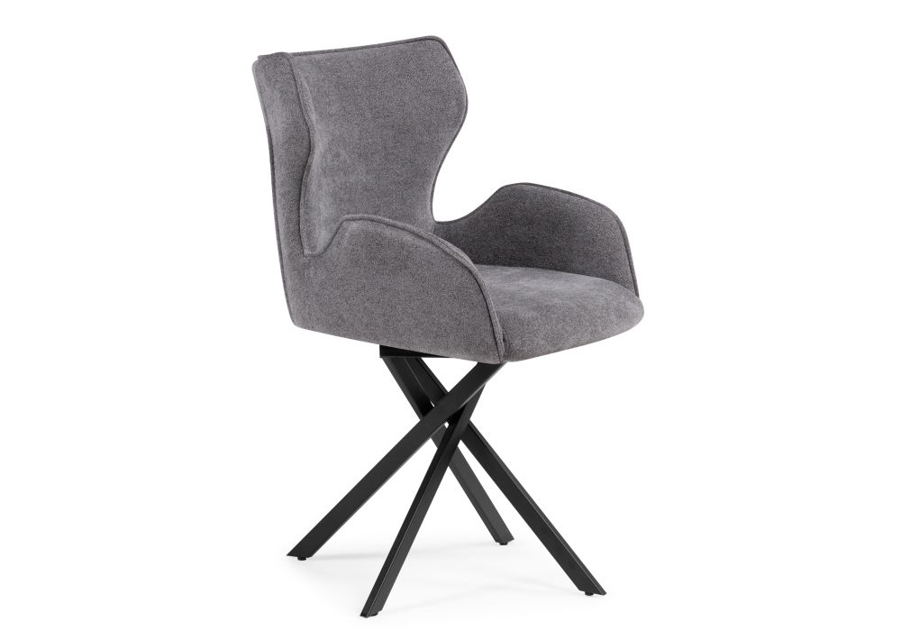 Стул на металлокаркасе Карлайл крутящийся серый / черный