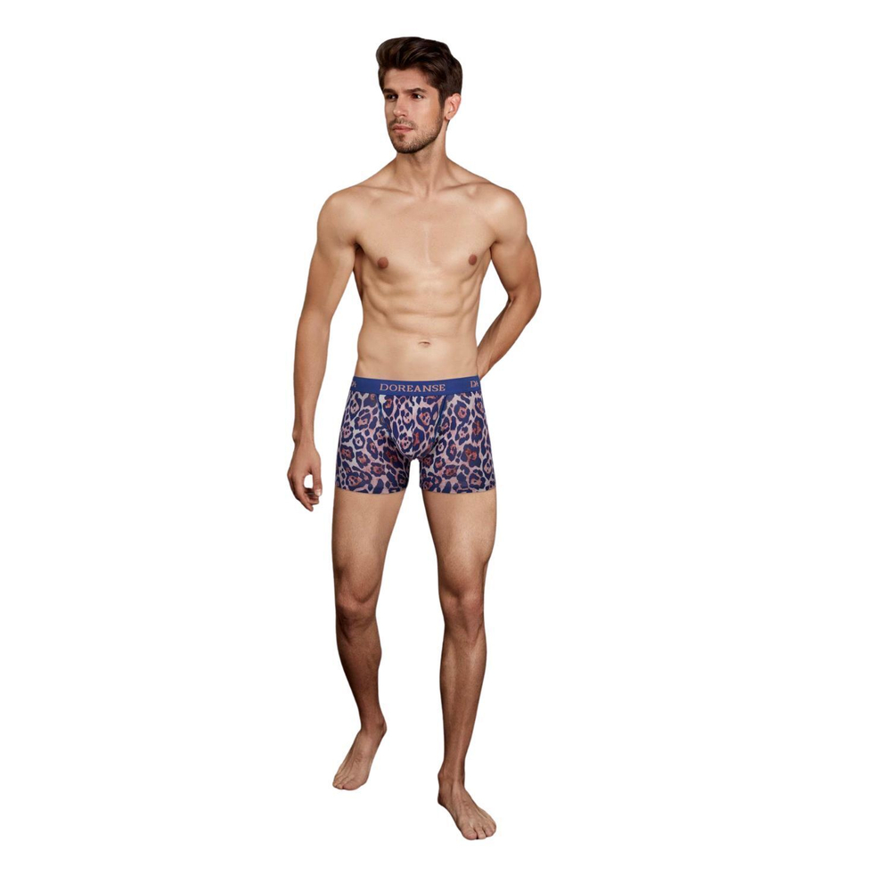 Мужские трусы-боксеры с леопардовым принтом Doreanse LeoPink (Размер: S) (Цвет: розовый леопард)