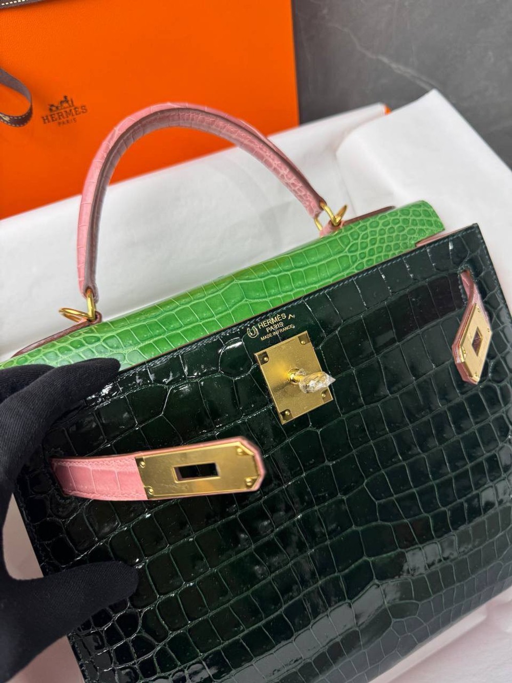 Сумка Hermes из кожи крокодила