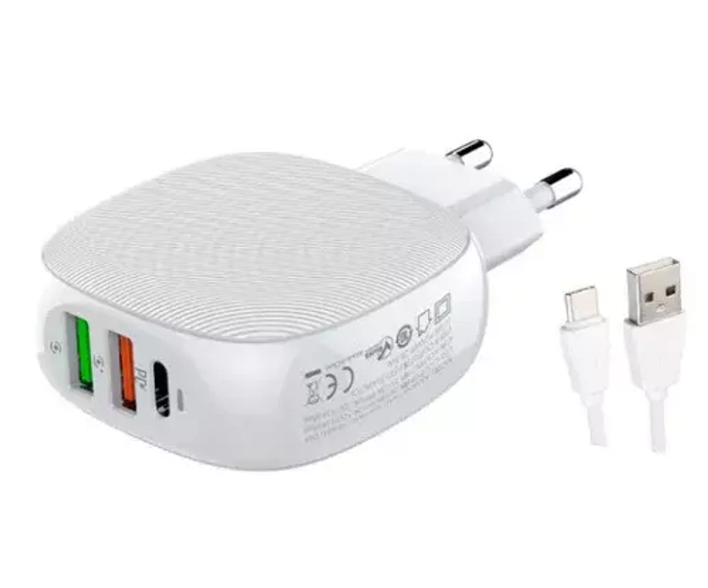 СЗУ 32W с кабелем micro 2USB-A QG/1USB-C PD A3510Q LDNIO