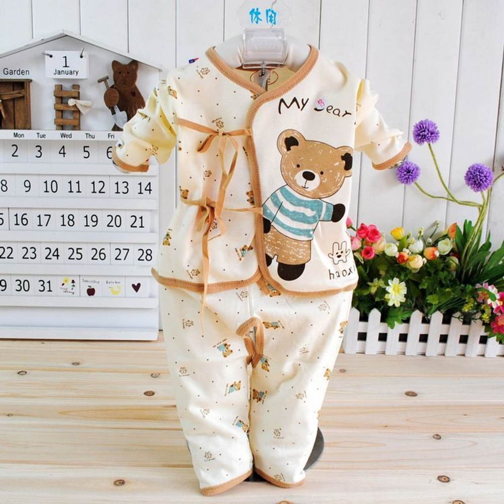 Пижама для новрожденных с принтом медведей