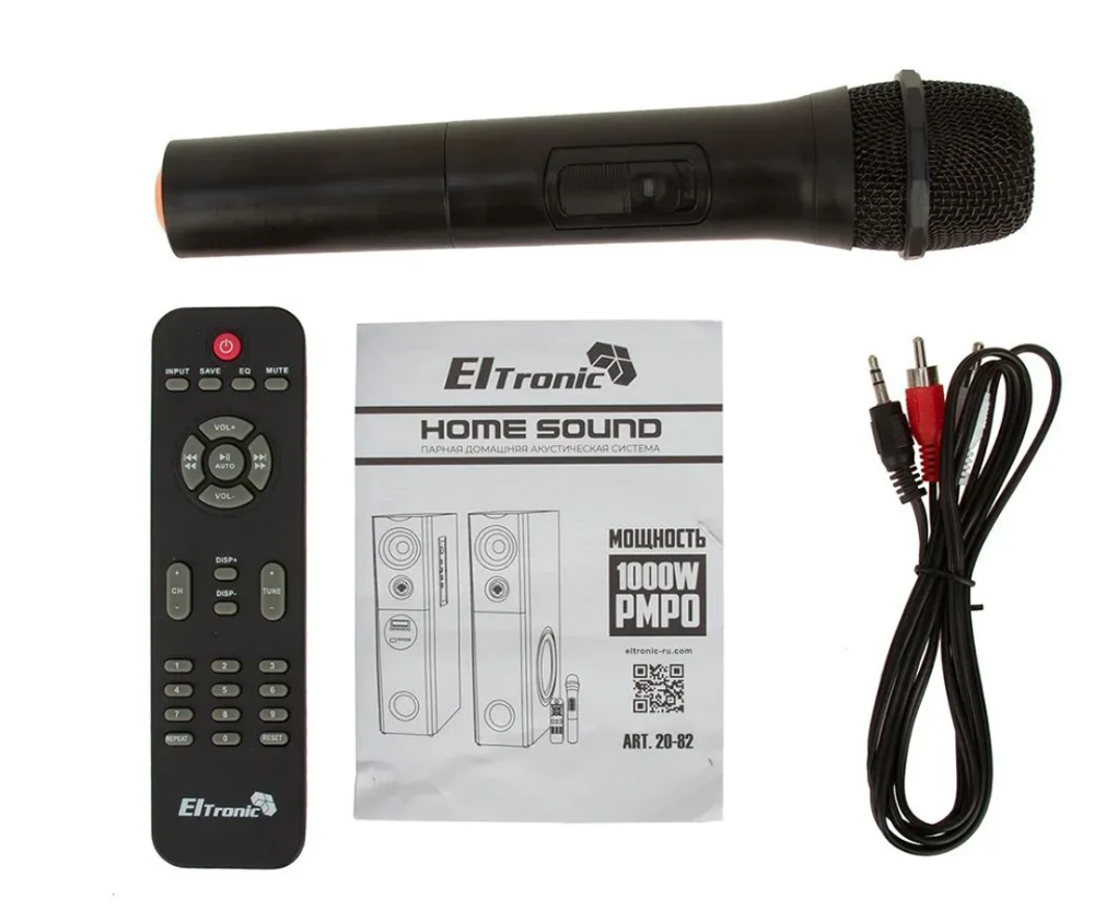 Колонка 08" (20-82 HOME SOUND) динамик 6шт/2х8"; 2х4"; 2х1.5" комплект 2 колонки ELTRONIC (черная)