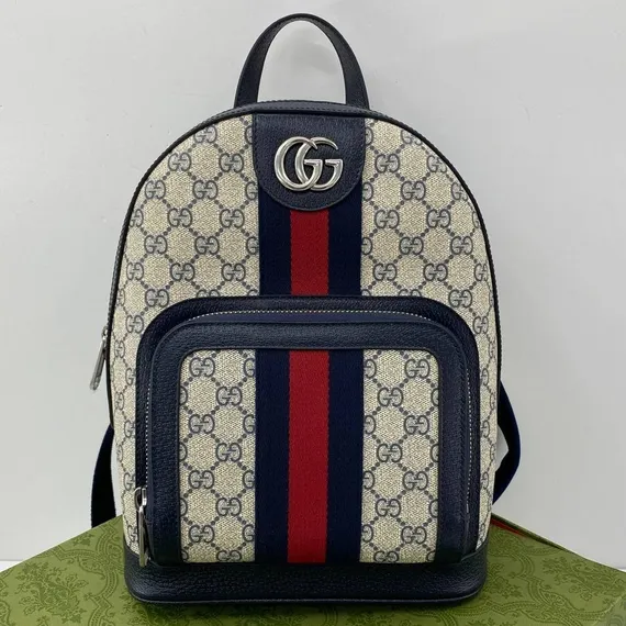 Рюкзак Gucci Ophidia темно-синий/бежевый