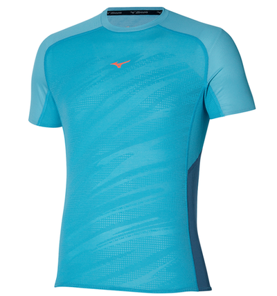 Теннисная футболка Mizuno Aero Tee - Blue