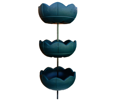 Садовый цветник Гейзер-3 с вазонами 600, зеленый, высота 1750