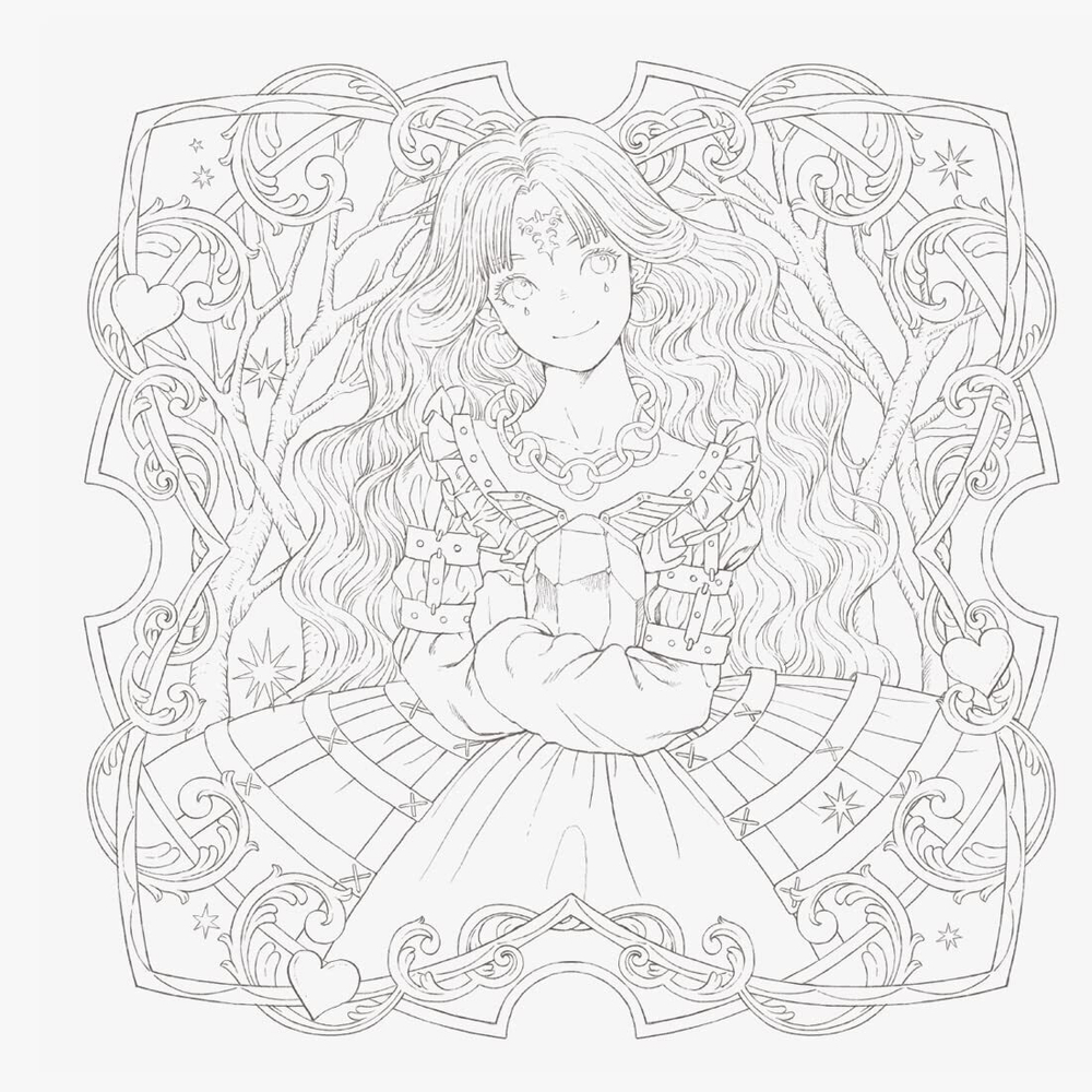 Victorian Fantasy Encyclopedia Kuroi Mori. Coloring book