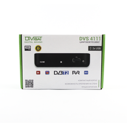 Приставка для цифрового телевидения DIVISAT DVS 4111 DVB-T2/C HDMI, 1*USB, RCA, БП внешний без кнопок упаравления