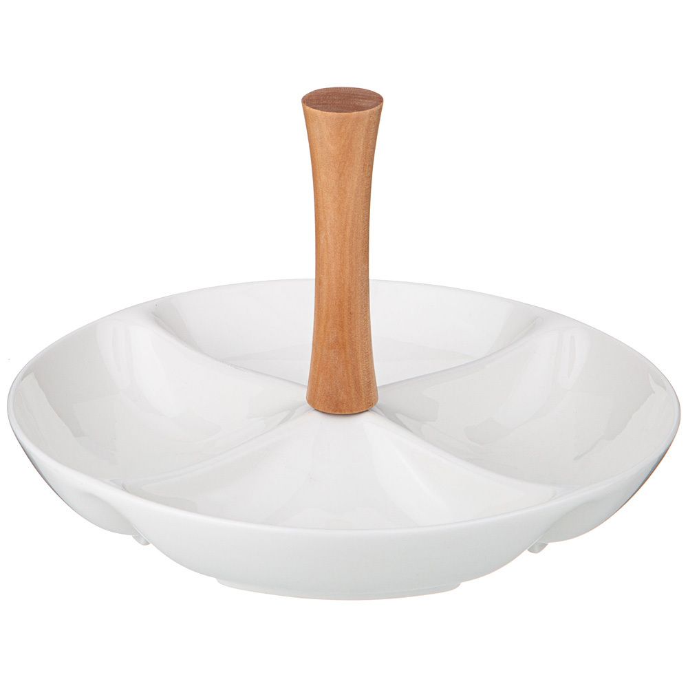 МЕНАЖНИЦА LEFARD "NATIVE" 4 СЕК. С ДЕРЕВ. РУЧКОЙ 25*25*16,5 СМ (КОР=8ШТ.)