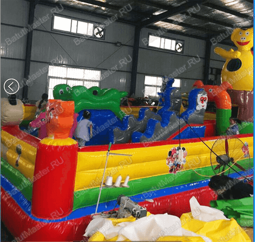 Коммерческий надувной батут "Озорные свинки"