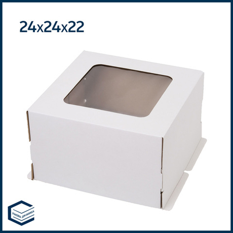 Коробки для торта, микрогофра, 240х240х220 мм