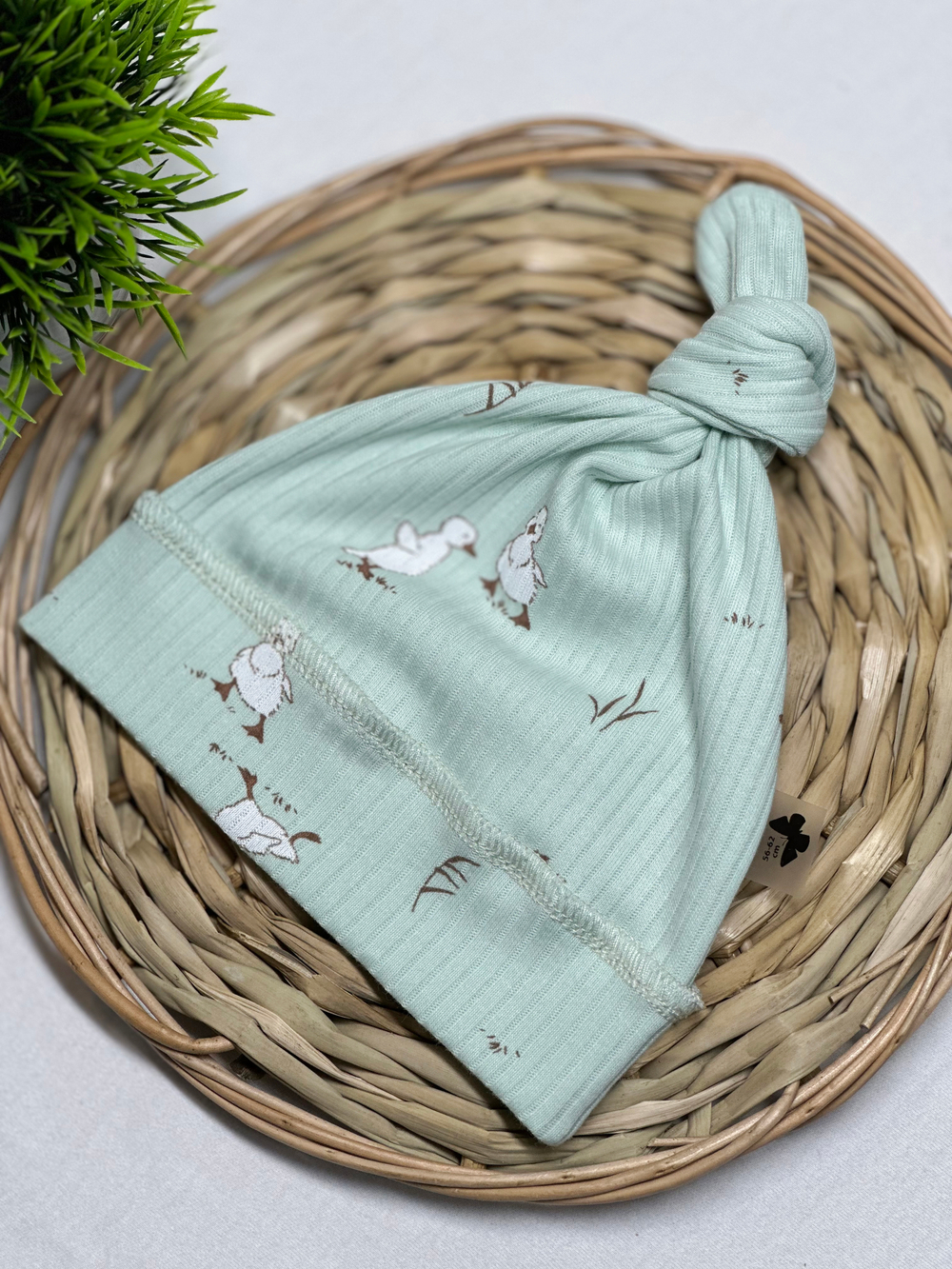 Шапочка Узелок Утята Рубчик Нефрит RinaAmari