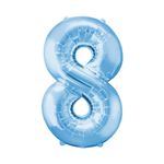 Agura Шар (40''/102 см) Цифра, 8 Slim, Голубой (БГ-60)
