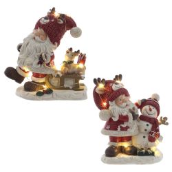 GAEM Фигурка декоративная "Дед Мороз", с подсветкой (3хLR44,н/п), L1, L11,5 W7 H13 см, 2в.