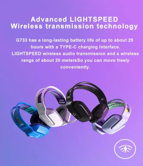 Беспроводная компьютерная гарнитура Logitech G G733 LightSpeed, blue