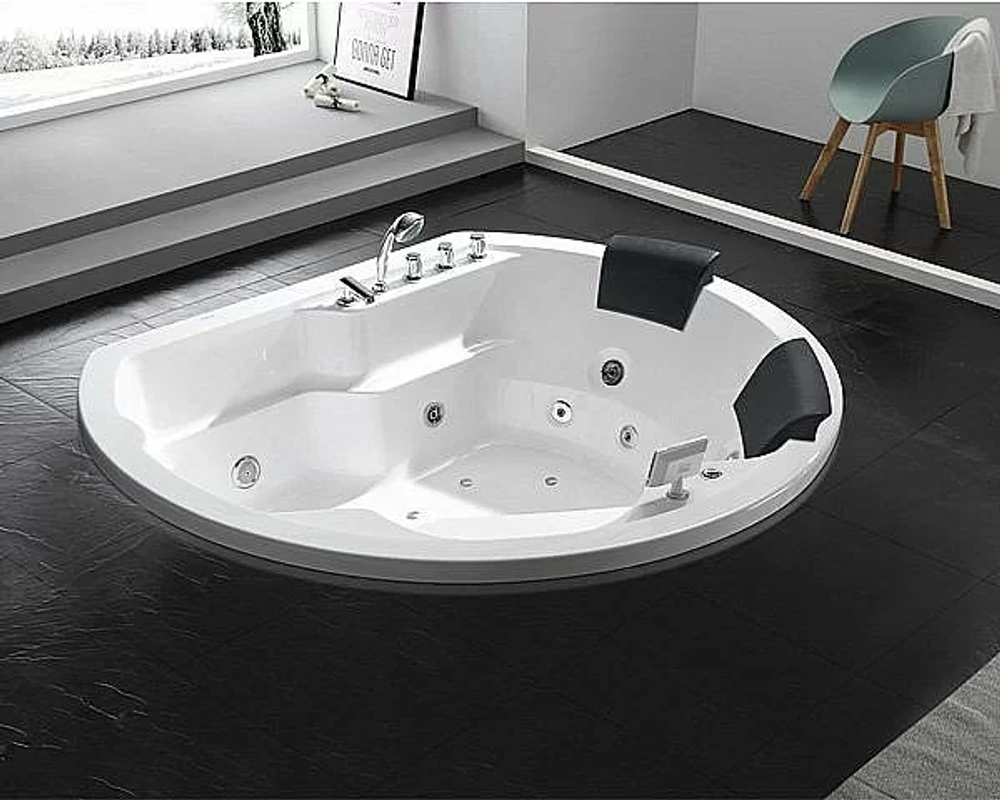 Ванна акриловая Gemy Built-in G9053 K 185х162 белая с гидромассажем
