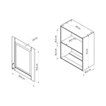 Кухонный модуль, 60х32х75, Стокгольм Натур, навесной, для сушки посуды, из массива дерева, в лаке, Dipriz